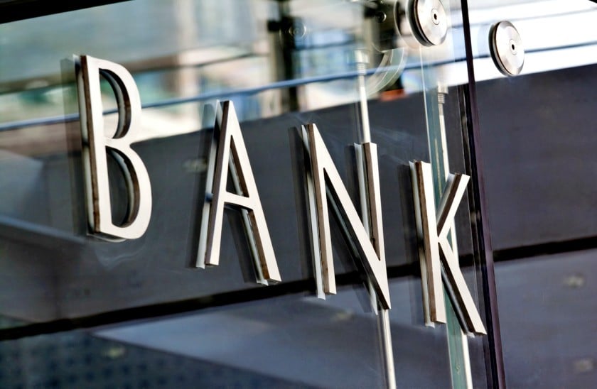 Bank Schild vonaussen