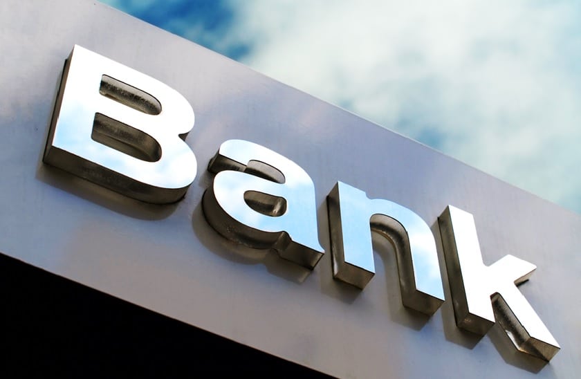 Bank beschriftung von aussen