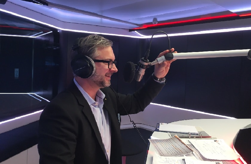 Pascal Schwartz im Studio bei Radio Energy