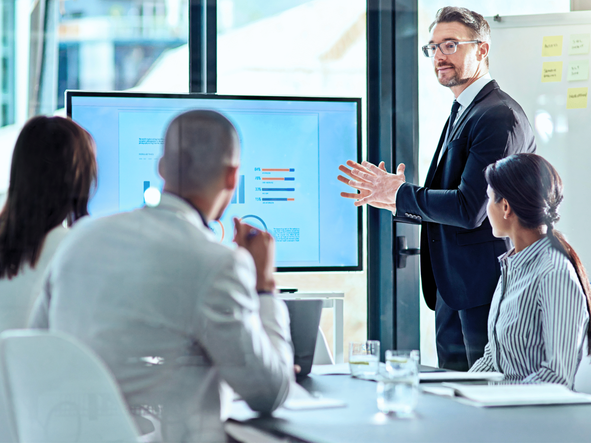 Sales IMPACT Analysis - Führungskraft bespricht Entwicklungspotential des Verkaufsteams mit Mitarbeitenden