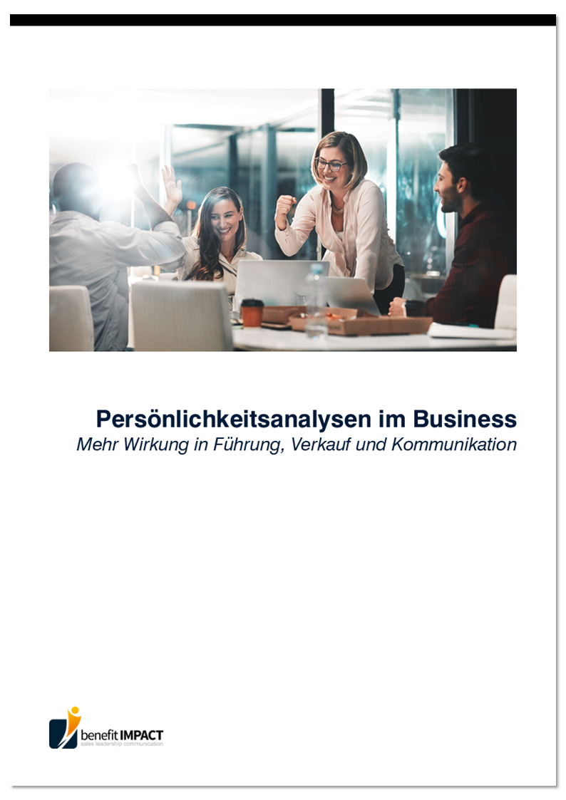 Deckblatt des Whitepaper "Persönlichkeitsanalysen im Business" von benefitIMPACT