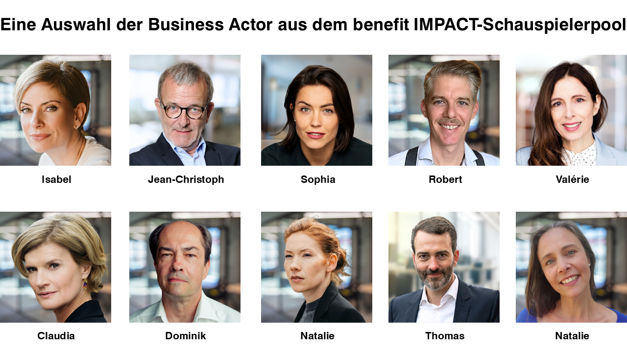 Auswahl Business Actor aus benefitIMPACT Schauspielerpool